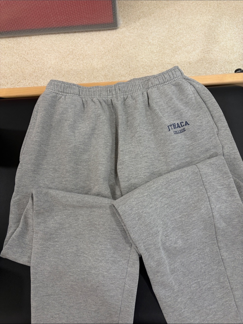 Oura Gray Joggers with Navy Embroidered Logo Ithaca college